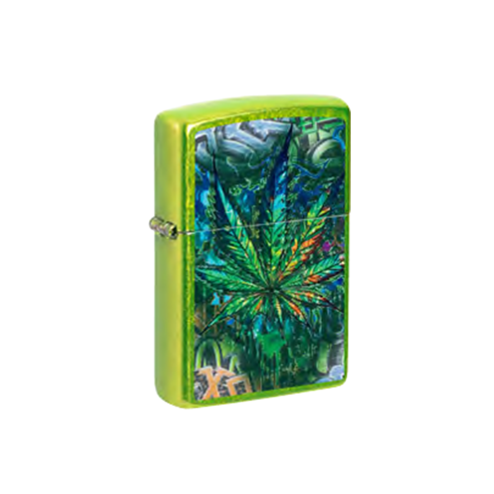 Zippo 46846 Cannabis Street Art Graffiti Weed Leaf