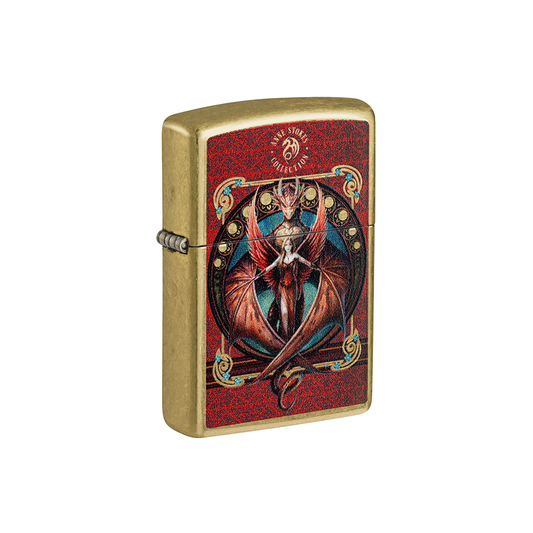 Zippo 46689 Red Anne Stokes Copper Wing Design