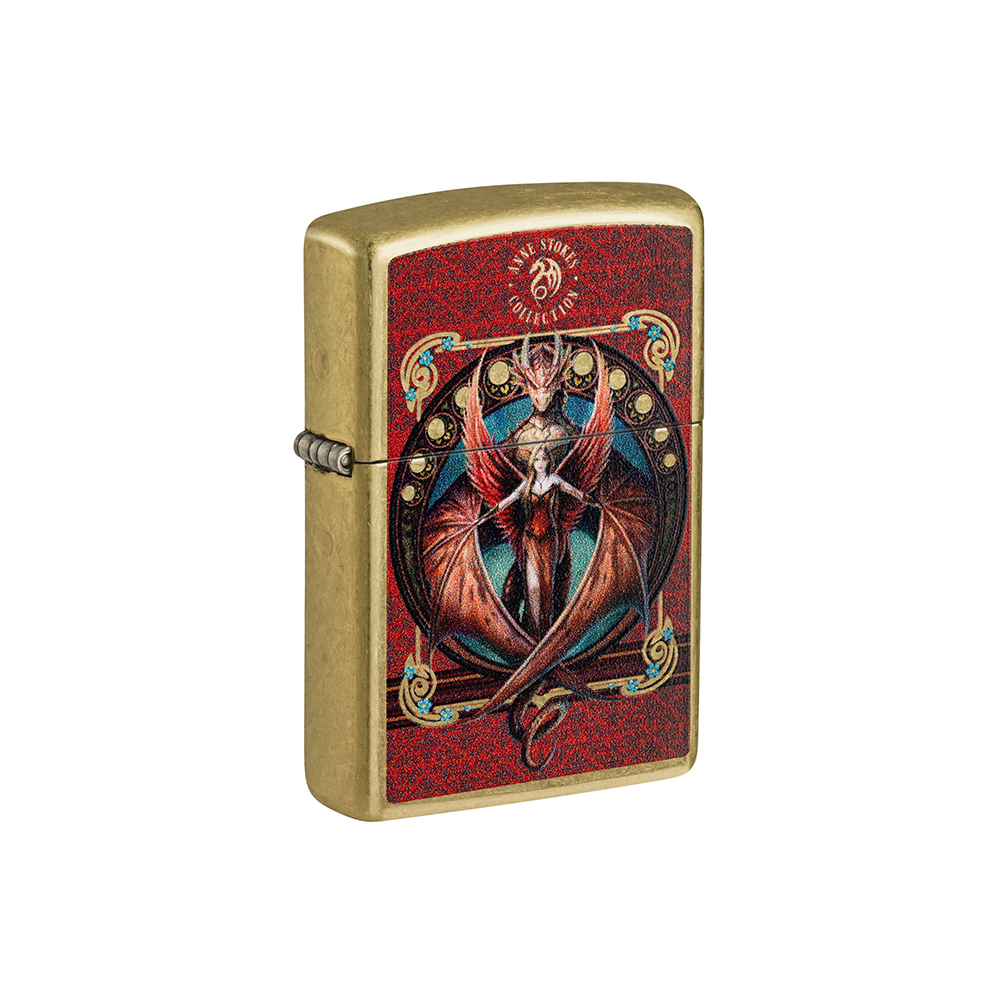 Zippo 46689 Red Anne Stokes Copper Wing Design