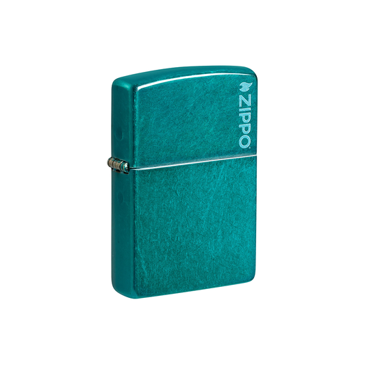 Zippo 24004ZL Translucent Candy Teal with Zippo Logo