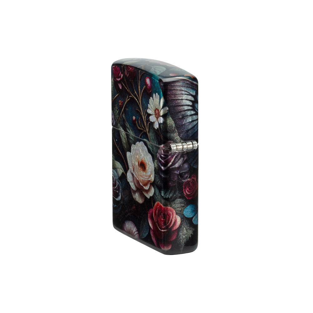 Zippo 46848 Butterfly Floral Skull Flower