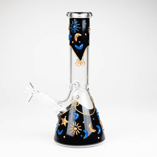 10" 3D Sky Design Glass Beaker Bong