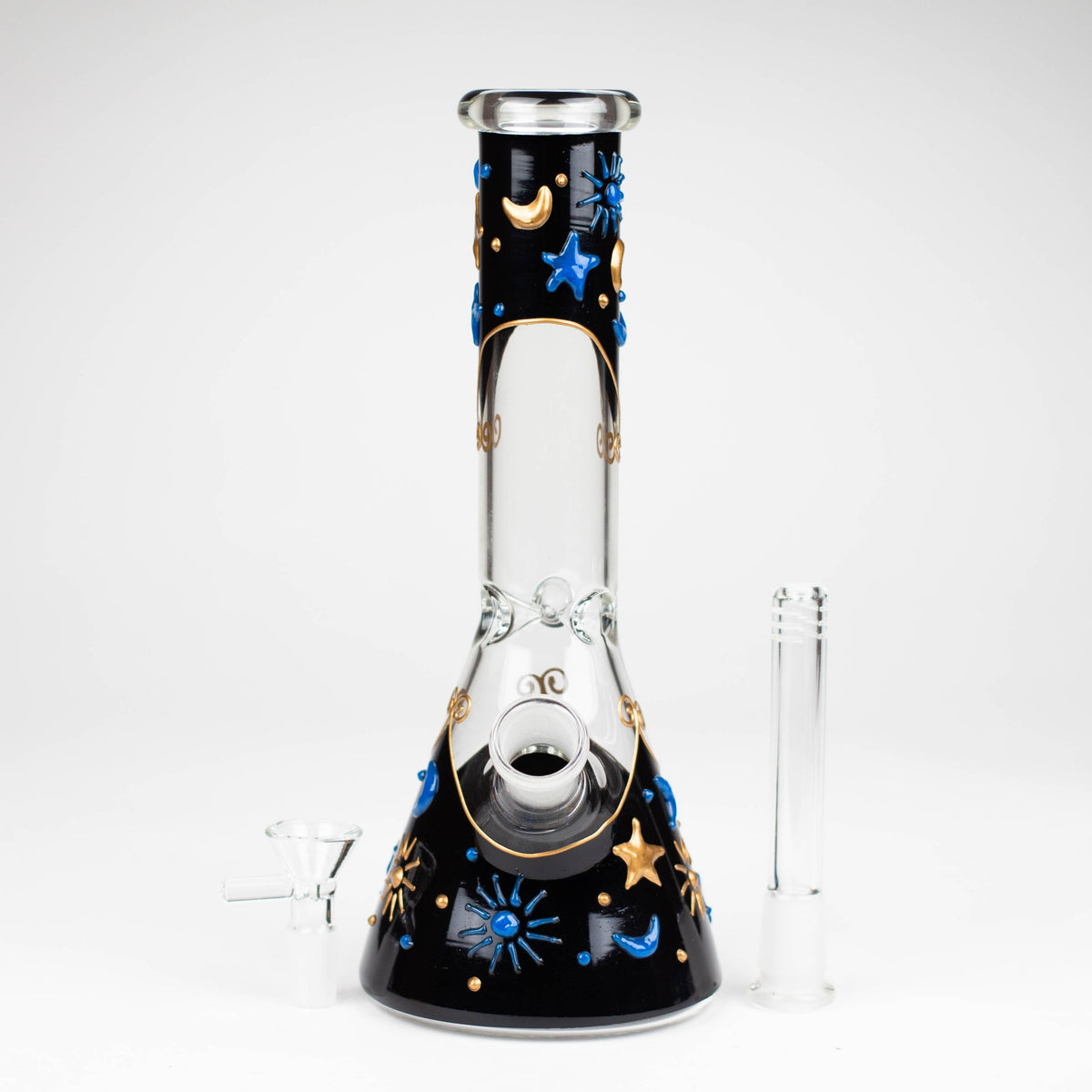 10" 3D Sky Design Glass Beaker Bong