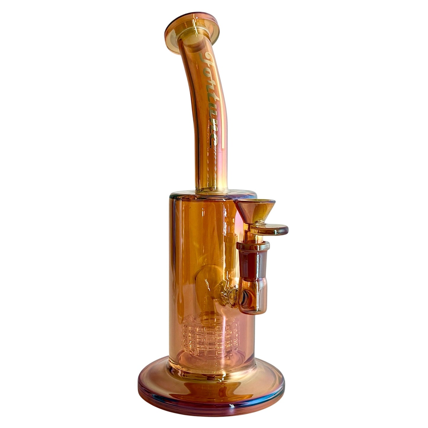 10" Electroplated With Perc Glass Bong