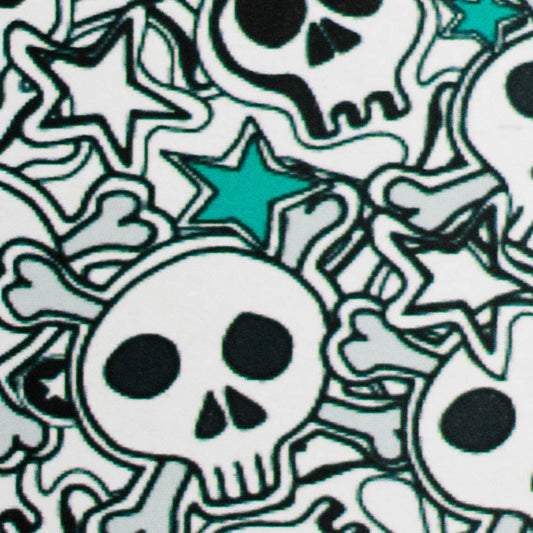 Haze | 9″ Skulls Bubble Glass Bong – Charcoal Black (Mini-P)