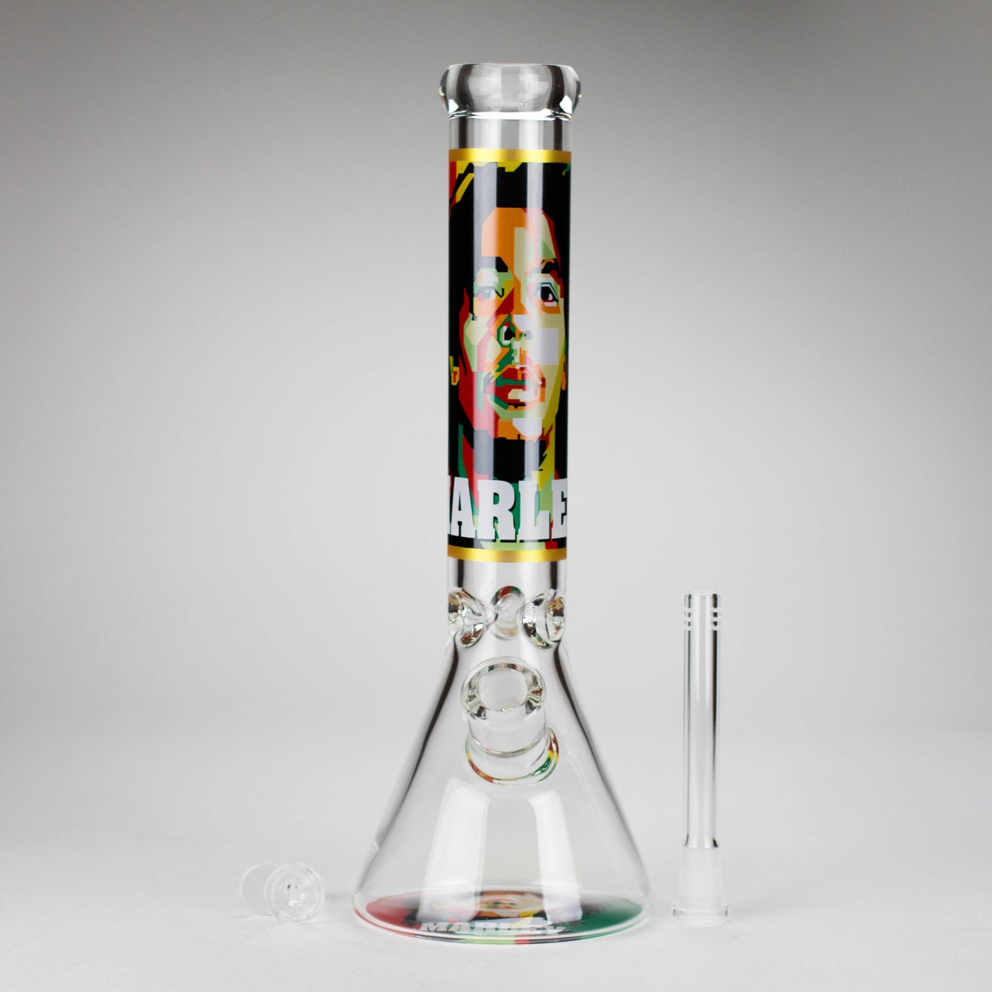 14" BM Design Glass Bong – 7mm Thick with Ice Catcher