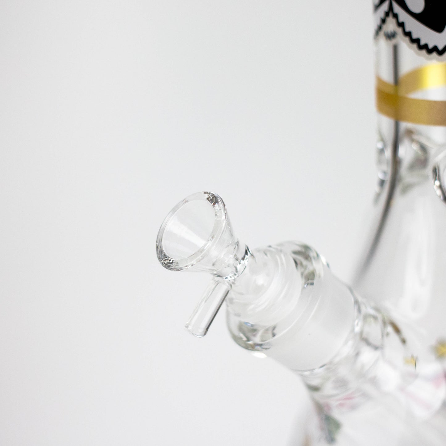 14" Wild Kitty Design 7mm Thick Heavy Duty Glass Beaker Bong - Glow in the Dark
