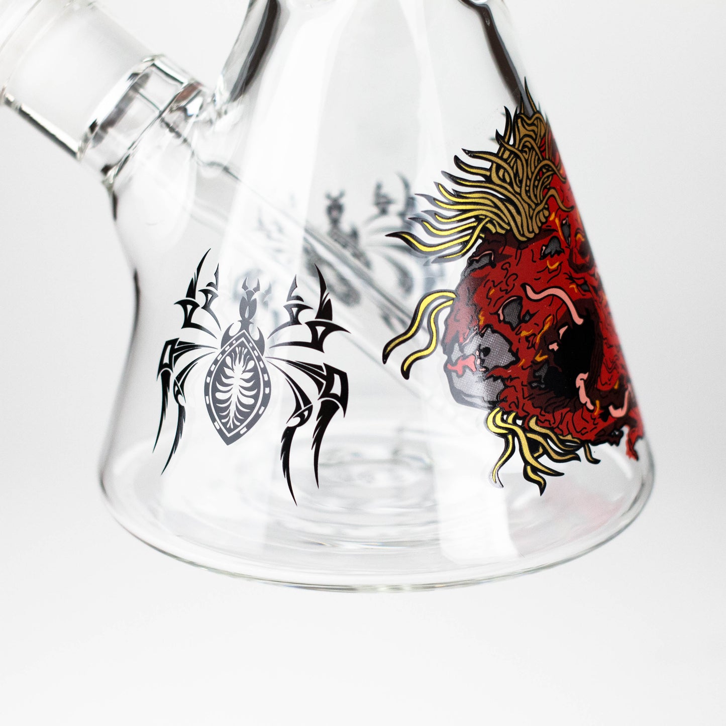 14" Monster Design 7mm Thick Heavy Duty Glass Beaker Bong