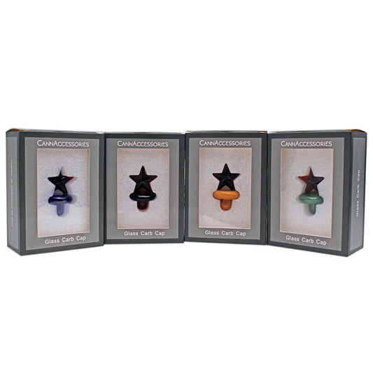 CannAccessories | Glass Star Carb Cap (Blue)
