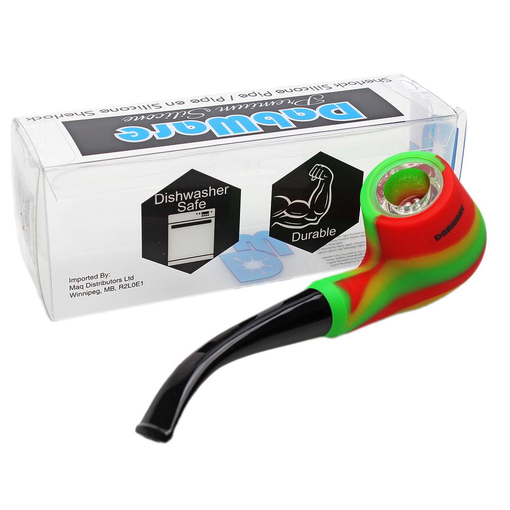 Dabware | Platinum Sherlock Silicone Pipe (Rasta)