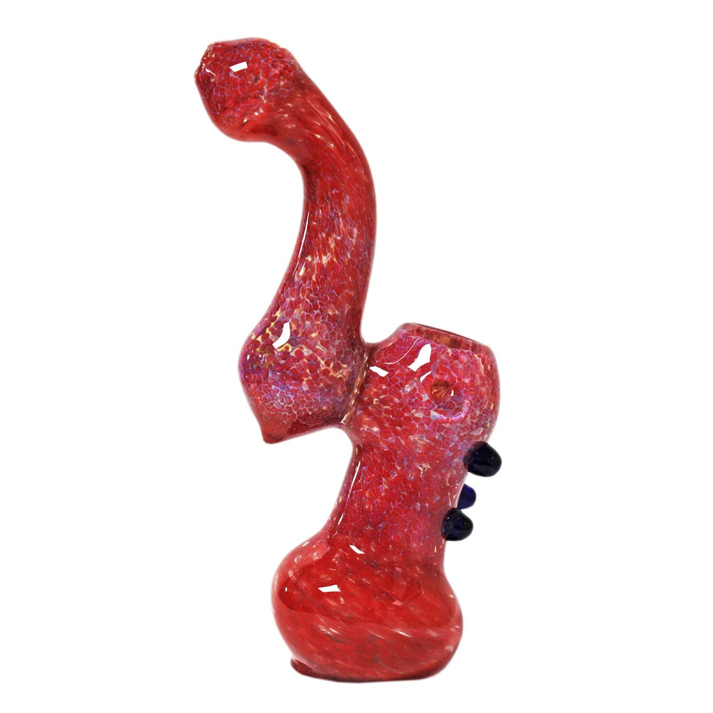 Genuine Pipe Co | 6" Stand Up Glass Bubbler-Red Aztec