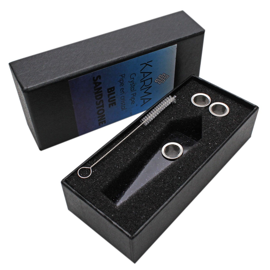 Karma | Blue Sandstone Crystal Pipe