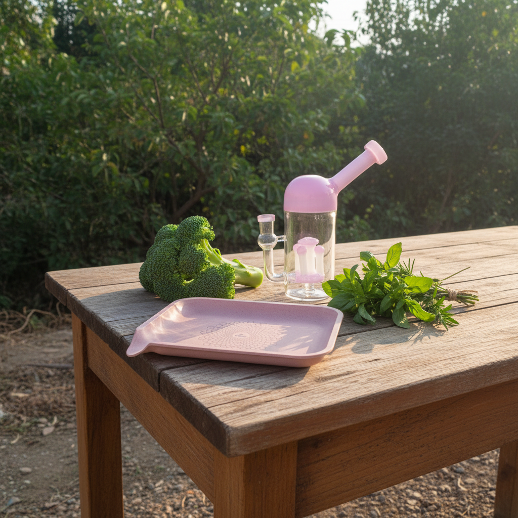 TBBC | Rose Bliss Eco Rolling Tray – Biodegradable Pulp, Sustainable & Stylish