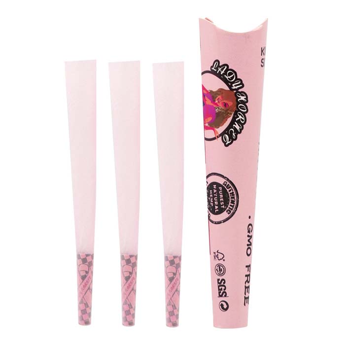 LADY HORNET | Pink King Size Pre-Rolled Cones – 3pcs/Pack, 32 Packs/Box