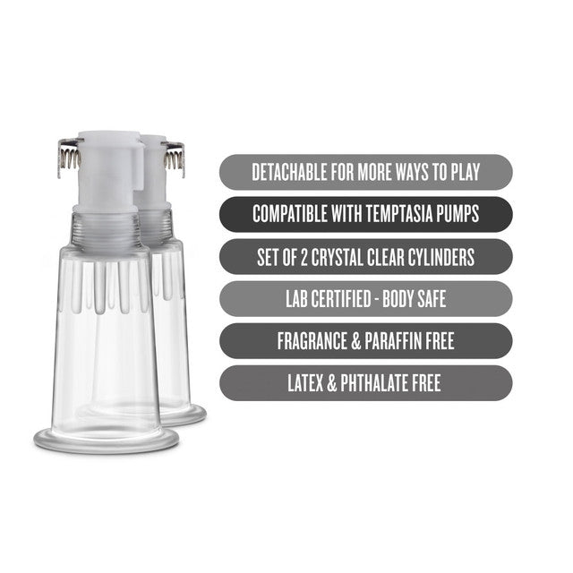 Blush - Temptasia - Nipple Pumping Cylinders Set of 2 (0.75" Dia)