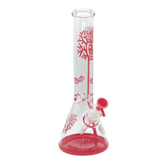 14" Tree Design Hydro Glass Bong (MST048)
