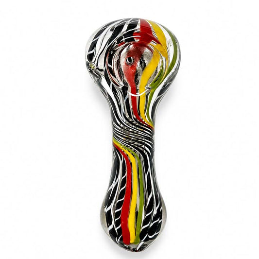 3.75" Assorted Swirl Glass Hand Pipe-2CT