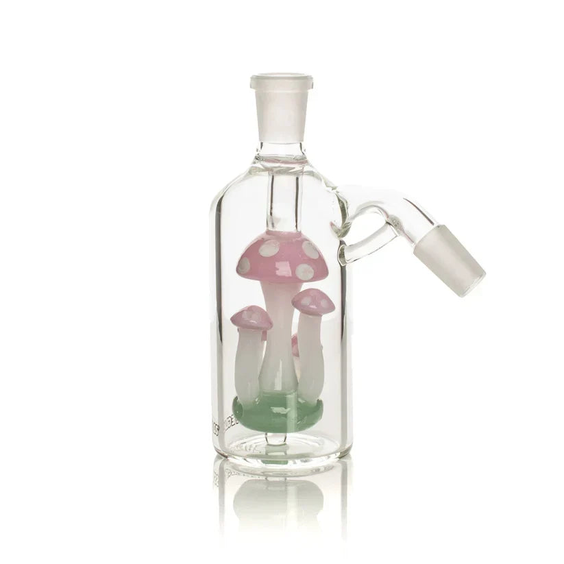 Red Eye Glass 14mm 45 degree Mushroom Amanita Ash Catcher