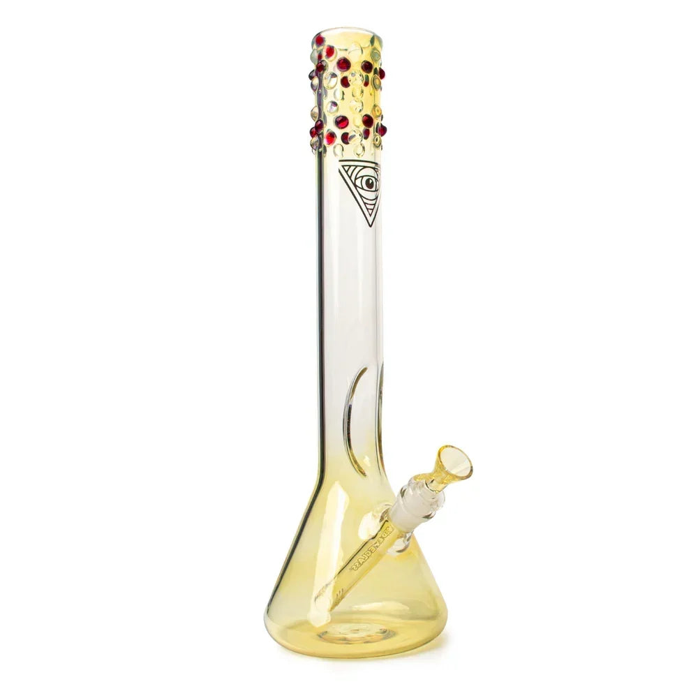 Red Eye Glass 16" Six Ring Colour Changing Beaker Bong