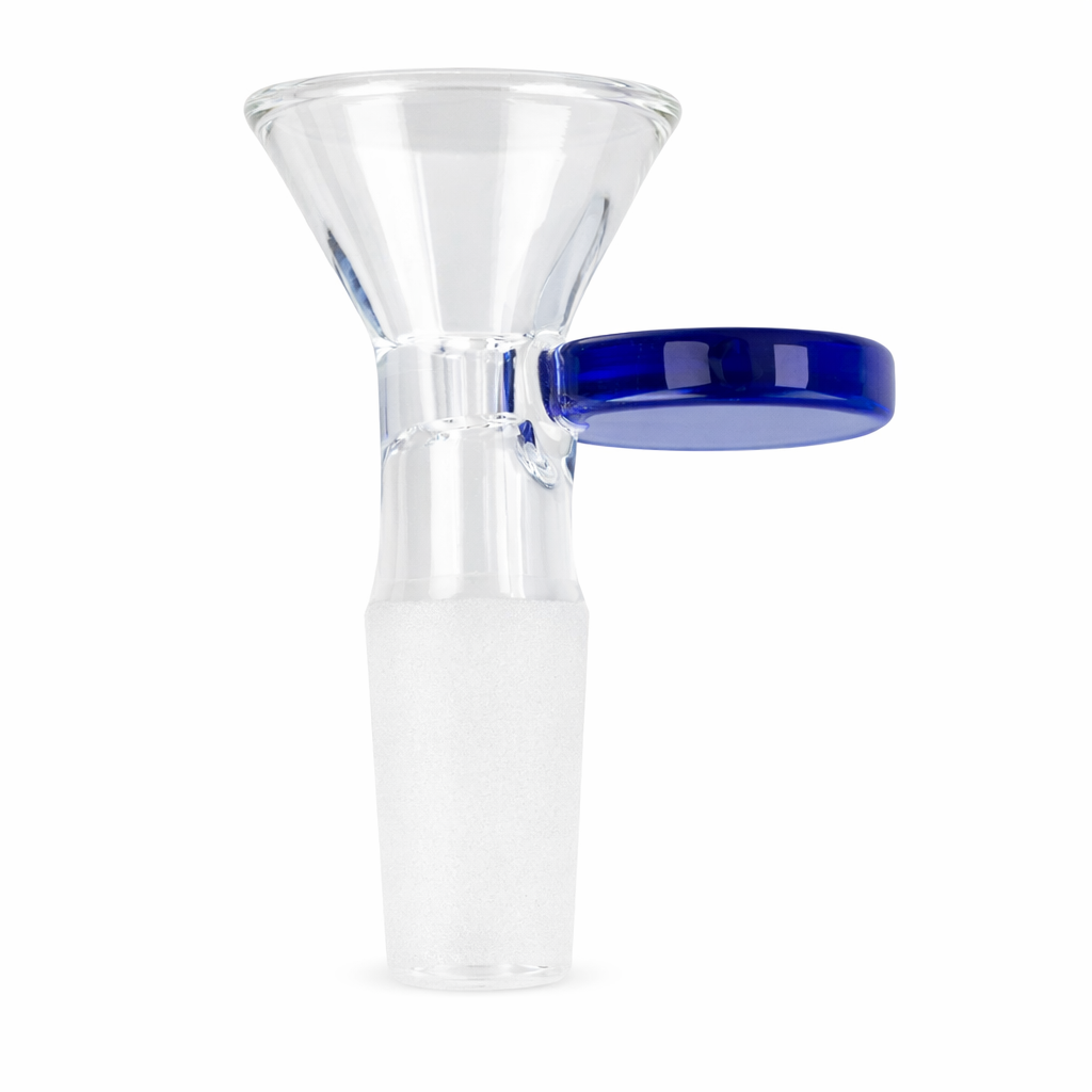 Glass Bowl with Milk Color Round Handle – 14mm (Pack of 3)