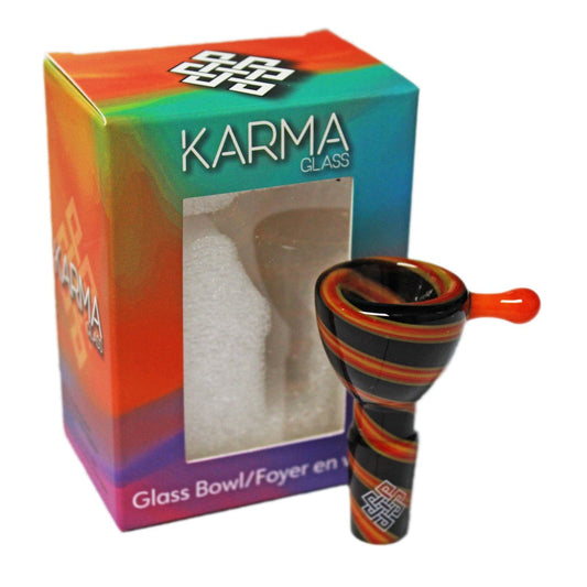 Karma | 14mm Reversal Ground Joint Glass Bowl (Rainbow)