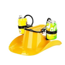 Party Sip Hands-Free Dual Drink Drinking Helmet – Cowboy Hat