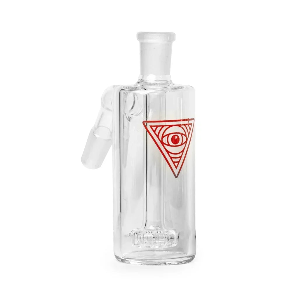 Red Eye Glass 14mm 45 degree Clear Ash Catcher with UFO Perc