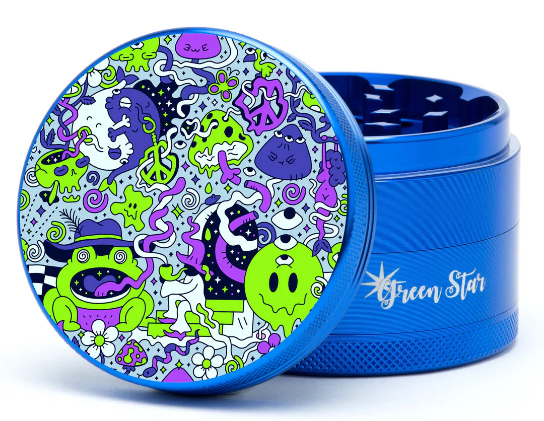 Green Star | 2.5" (63mm) Grinder - Trippy Drippy Design_3