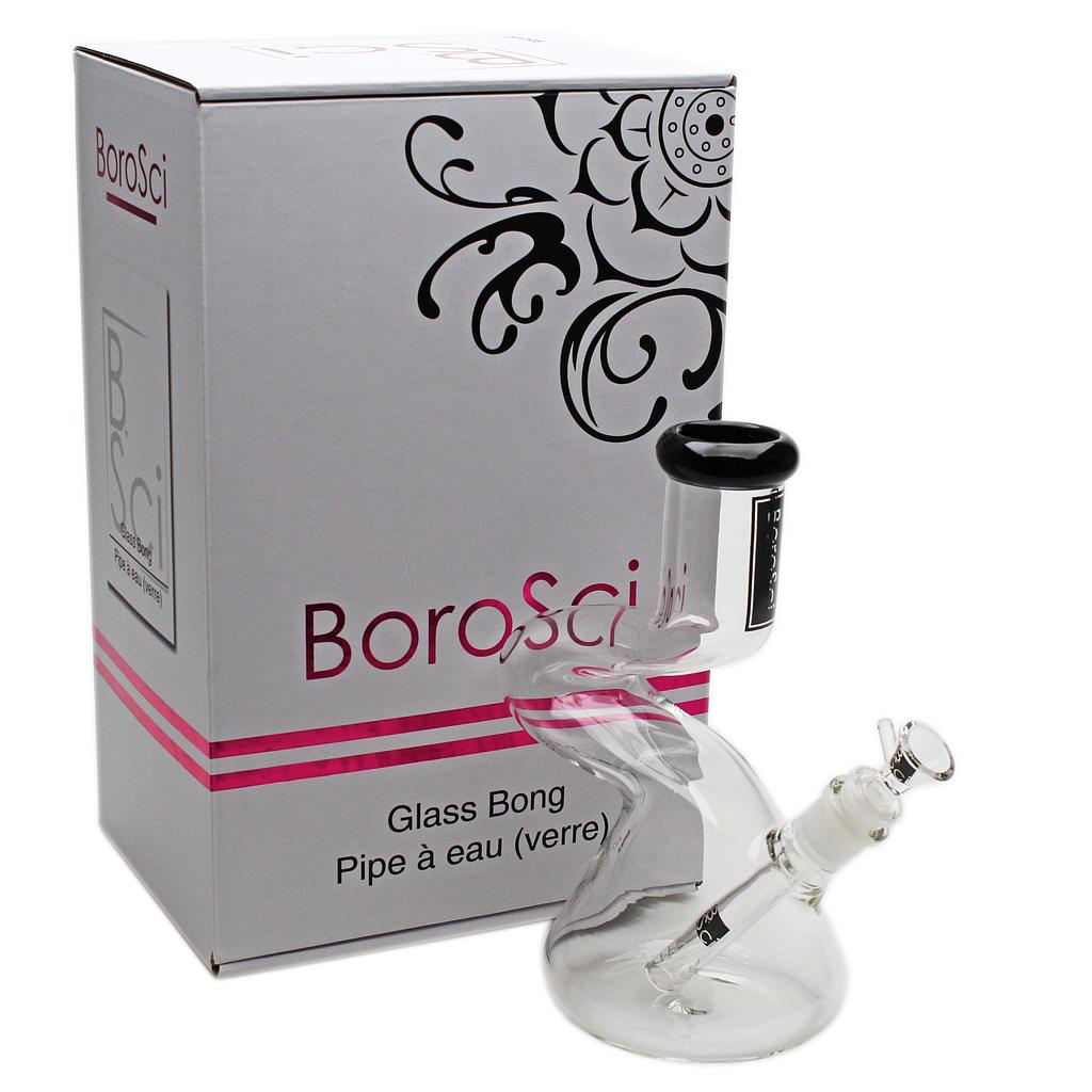 BoroSci | 9" Loop Beaker Glass Bong (Black)