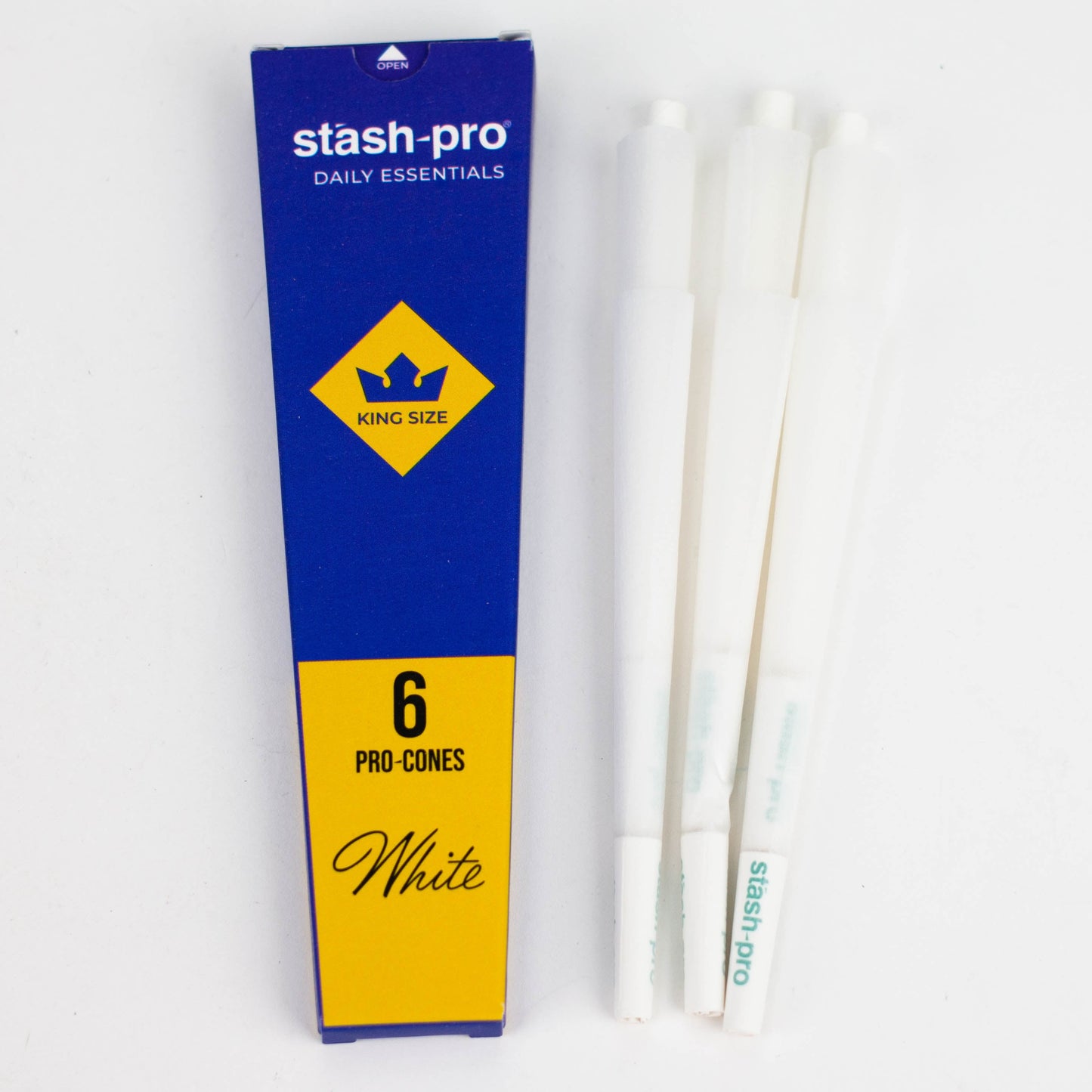 Stash-Pro | Bleached (White) Pro 6 Cones box of 24_5
