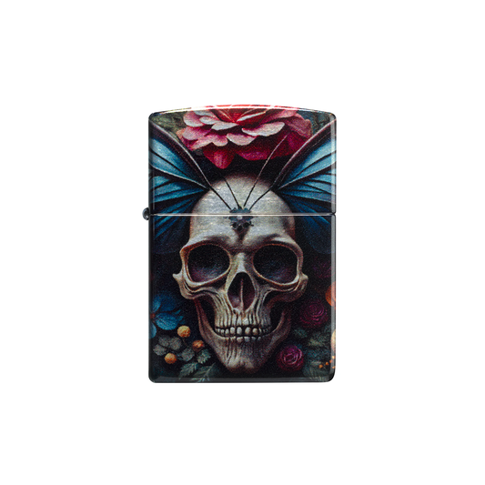 Zippo 46848 Butterfly Floral Skull Flower