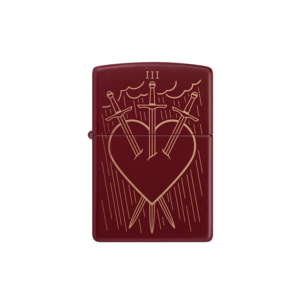 Zippo 46723 Heart and Daggers Three of Swords Design