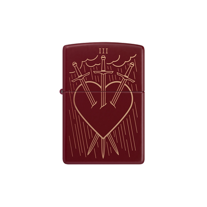 Zippo 46723 Heart and Daggers Three of Swords Design