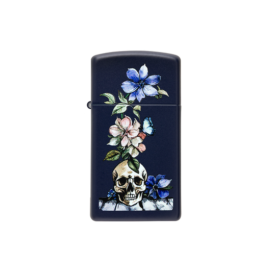 Zippo 46813 Navy Skull Bone Bouquet Design