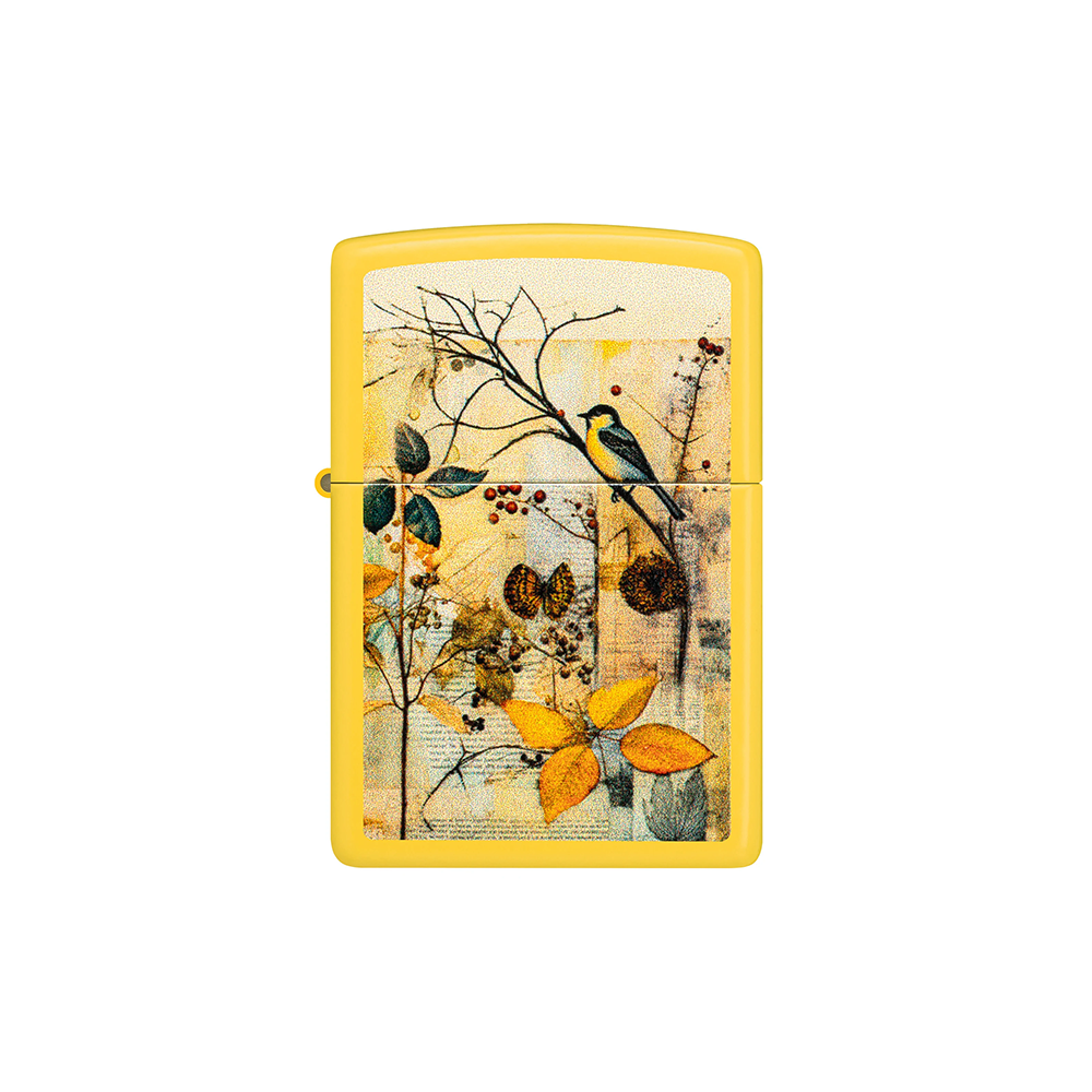Zippo 46580 Vintage Scrapbook Bird Design
