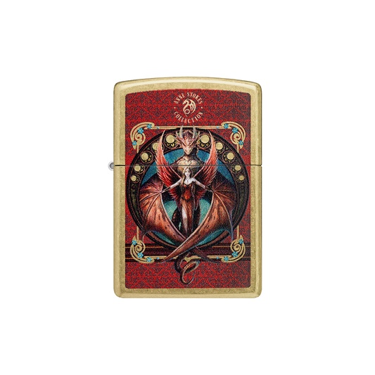 Zippo 46689 Red Anne Stokes Copper Wing Design
