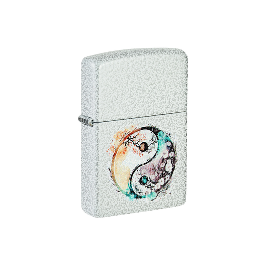 Zippo 46249 Water Colour Floral Yin and Yang Design