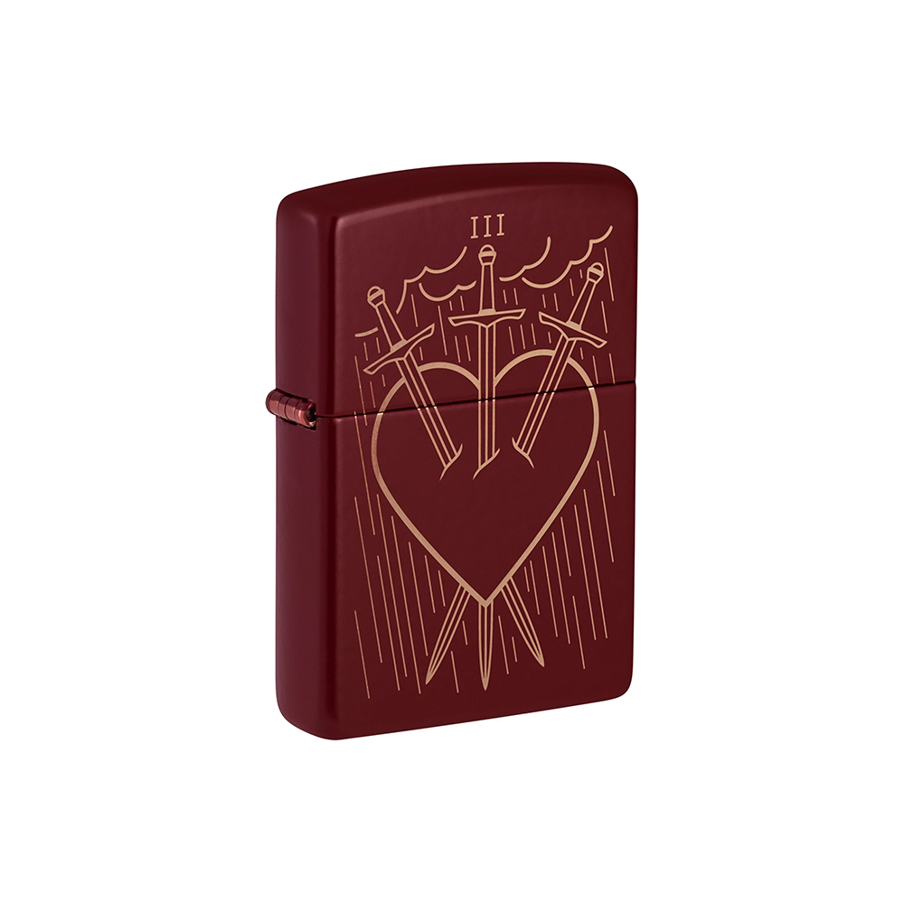 Zippo 46723 Heart and Daggers Three of Swords Design