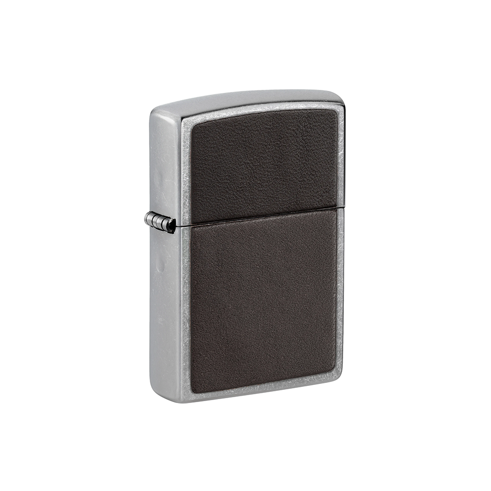 Zippo 46782 Brown Leather Emblem
