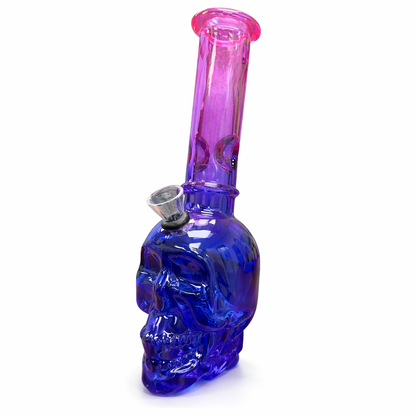 8″ Skull Glass Bong – Metallic Finish [GP2046]