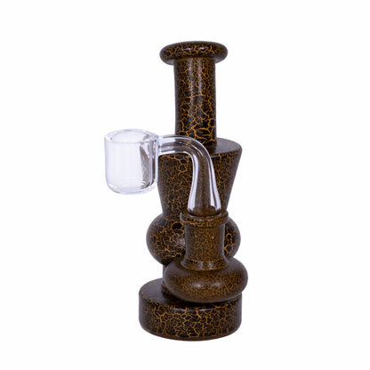 Karma | 6" Yellow Lightning Hourglass Glass Dab Rig