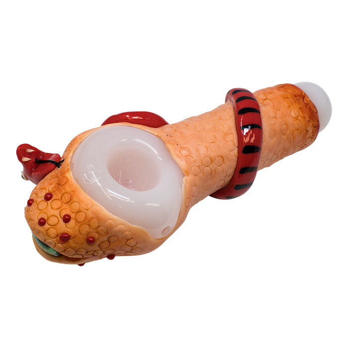 Green Eyed Serpent Hand Pipe 5 inches