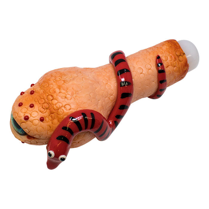 Green Eyed Serpent Hand Pipe 5 inches