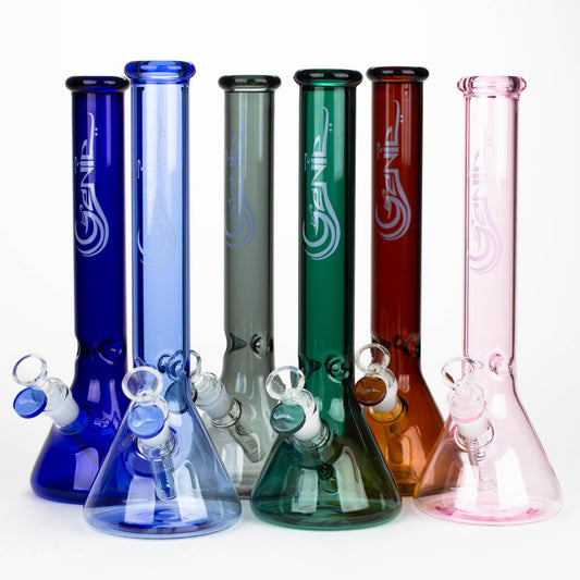 [12 Pack Bundle] Genie | 12" color tube glass water bong [GB2130]
