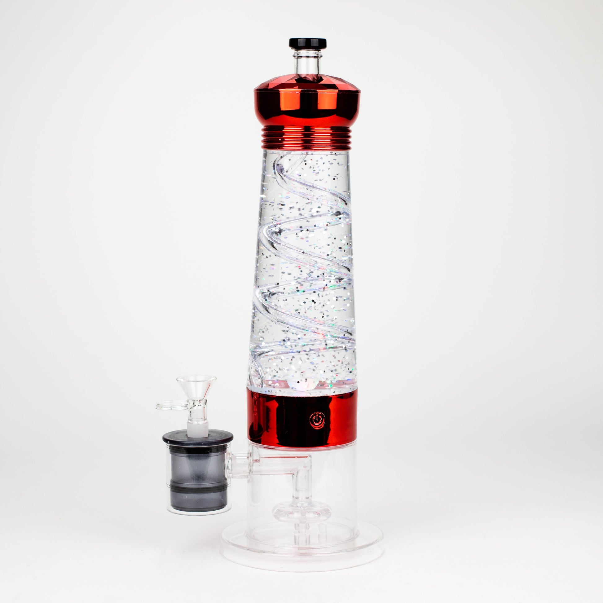 12" Electric lava lamp bong with UFO Perc-Assorted [LQN0012]_5