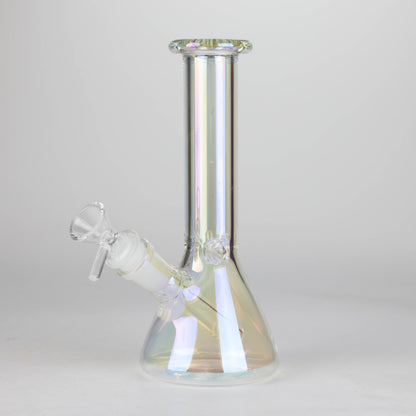8" Electroplated Beaker Glass bong_0