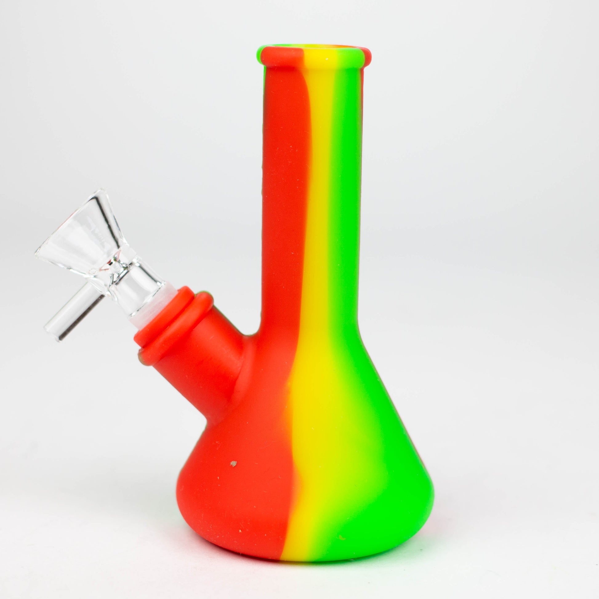 5" Tricolor silicone mini beaker water bong [71-Top09]_2