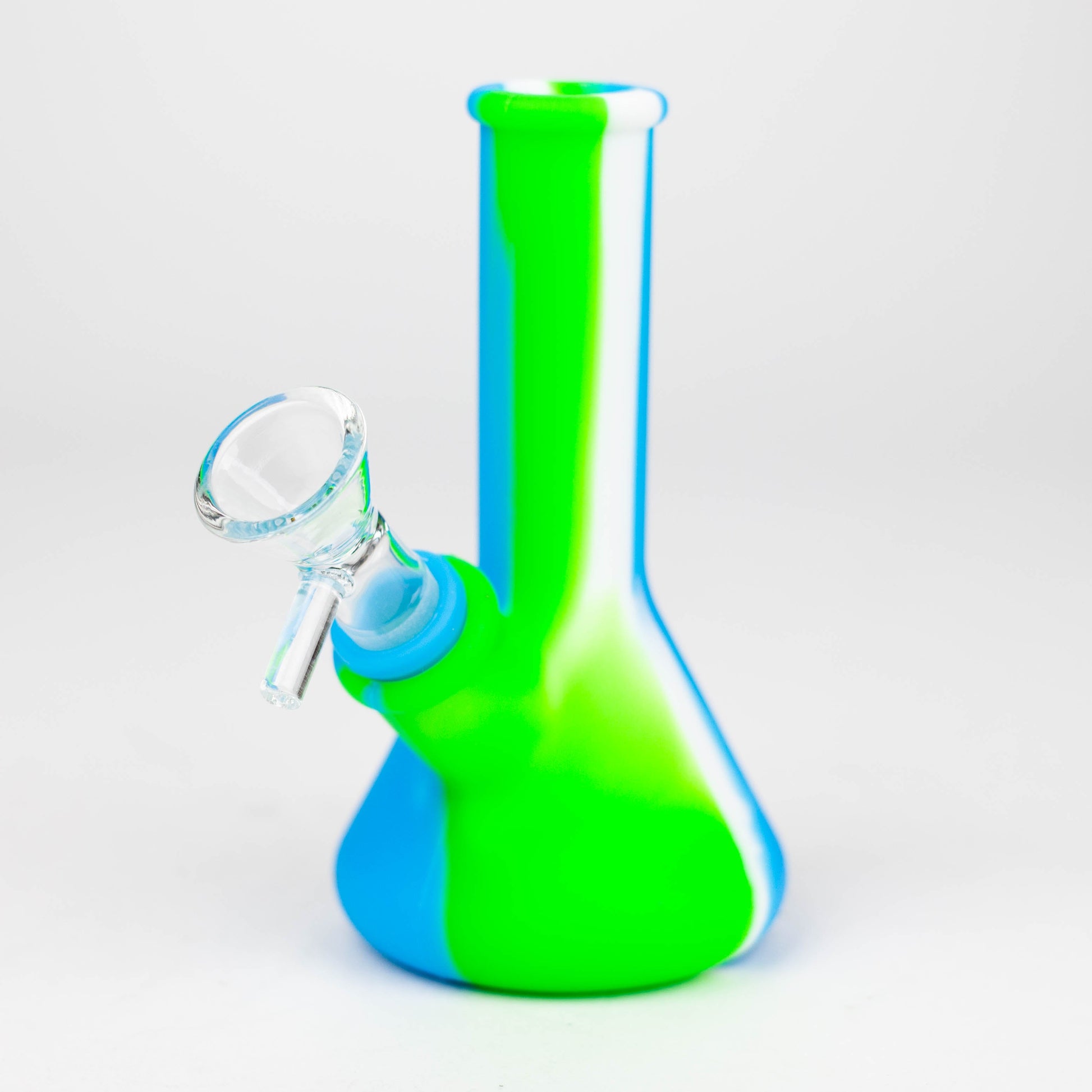 5" Tricolor silicone mini beaker water bong [71-Top09]_5