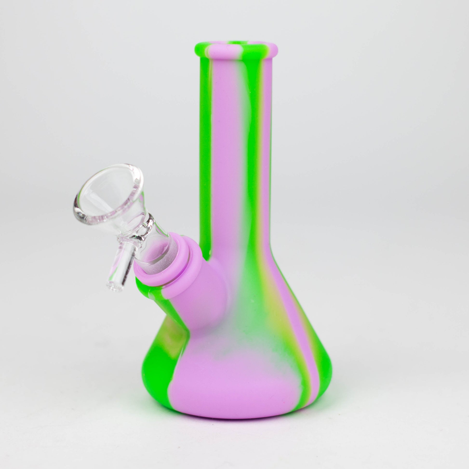 5" Tricolor silicone mini beaker water bong [71-Top09]_6