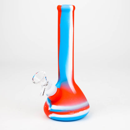 8" Tricolor silicone beaker water bong [71-Top13]_1